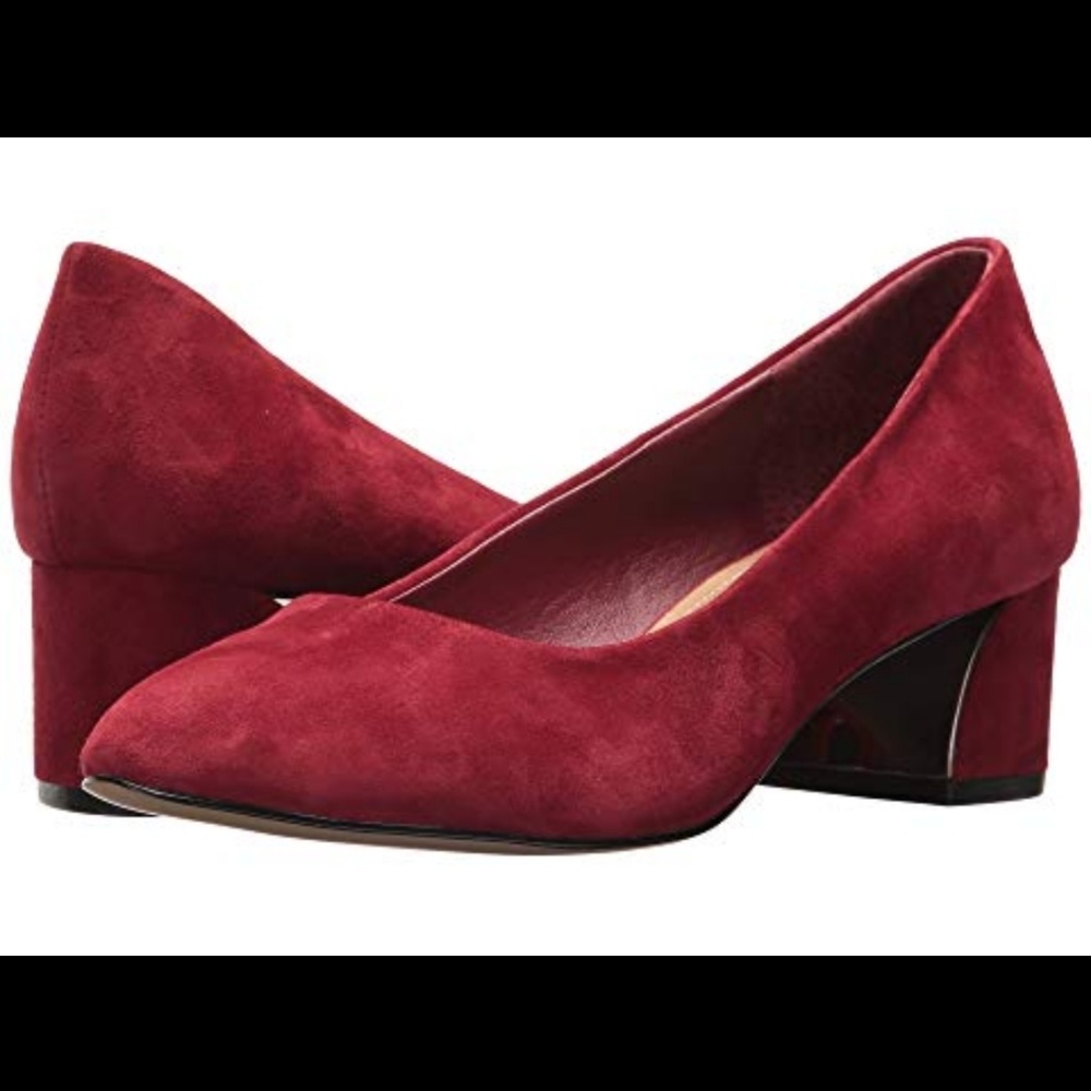 Tahari Amara Crimson Suede Heels